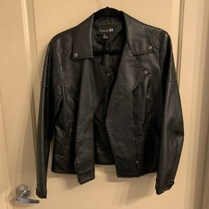 Black Faux Leather Jacket